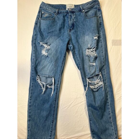 One Teaspoon Women’s Low Waist Boyfriend Distressed Jeans, Size 31 - Picture 1 of 7
